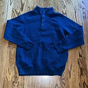 Goodfellow & Co Mens Navy Blue Quilted Henley Pullover size small